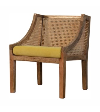Larissa Mustard Cotton Velvet Chair
