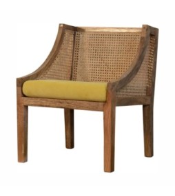 Larissa Mustard Cotton Velvet Chair