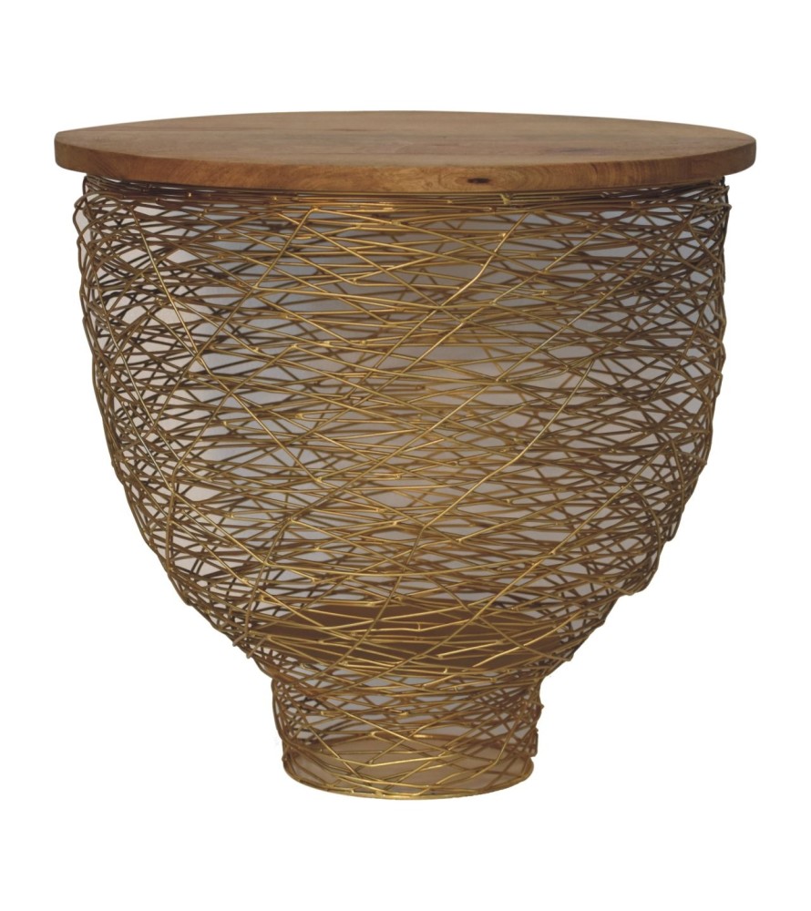 Netted Metal Side Table