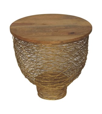 Netted Metal Side Table