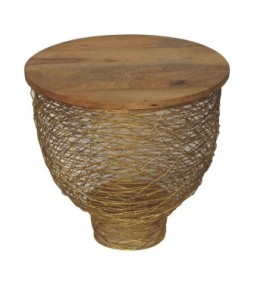Netted Metal Side Table