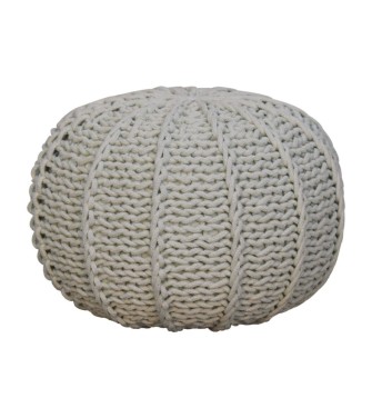 Pouf Cable Gris