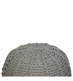 Pouf Cable Gris