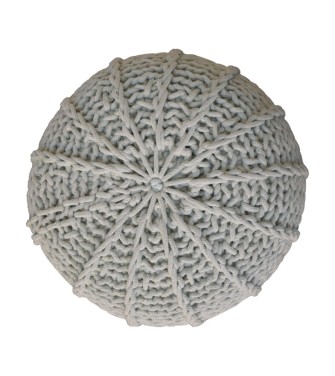 Pouf Cable Gris