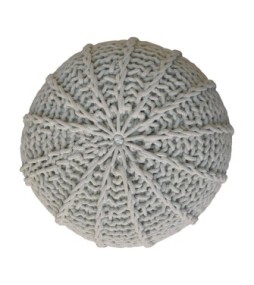 Pouf Cable Gris