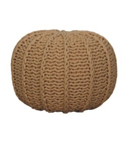 Brown Cable Pouffe