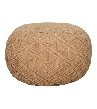 Ansley Beige Pouffe