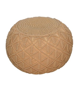 Ansley Beige Pouffe