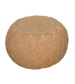 Ansley Beige Pouffe