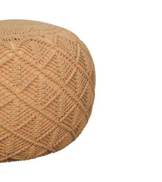 Ansley Beige Pouffe