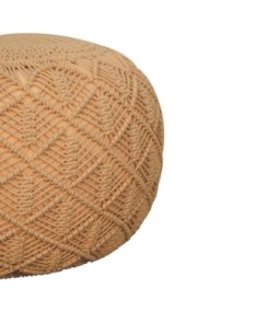 Ansley Beige Pouffe