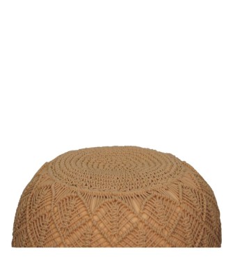 Ansley Beige Pouffe