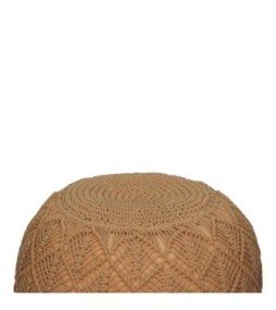 Ansley Beige Pouffe