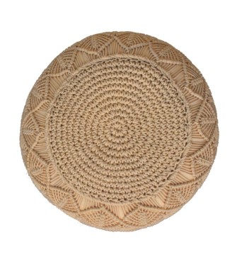 Ansley Beige Pouffe