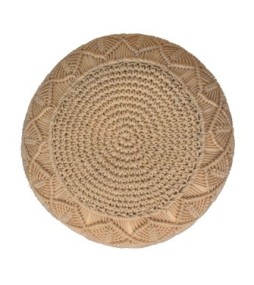 Ansley Beige Pouffe