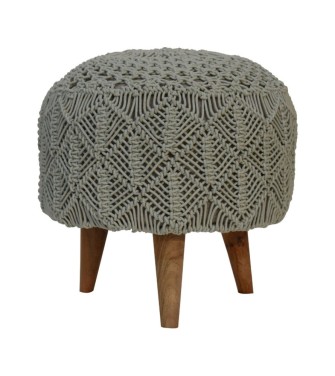 Repose-pieds en crochet vert mer