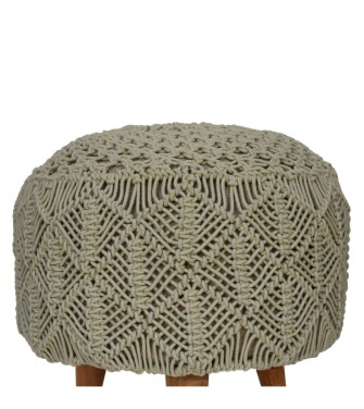 Repose-pieds en crochet vert mer