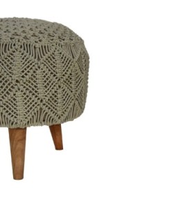 Repose-pieds en crochet vert mer