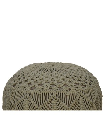 Repose-pieds en crochet vert mer