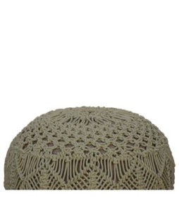 Repose-pieds en crochet vert mer