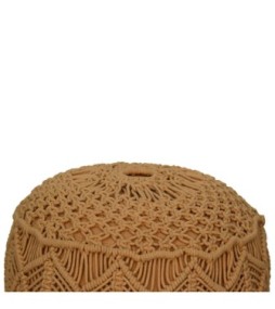 Crotchet Brown Footstool