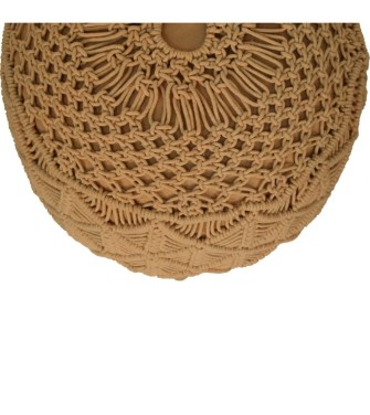 Crotchet Brown Footstool