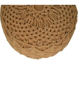 Crotchet Brown Footstool