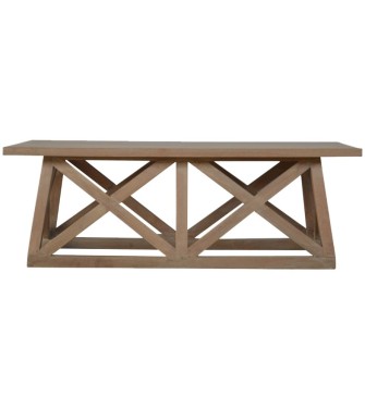 Table basse Trestle en bois de manguier