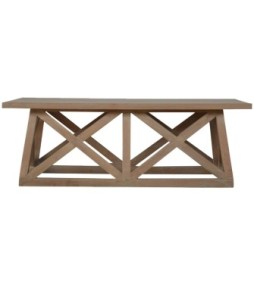 Table basse Trestle en bois de manguier