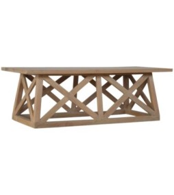 Table basse Trestle en bois de manguier