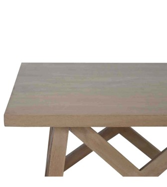 Table basse Trestle en bois de manguier