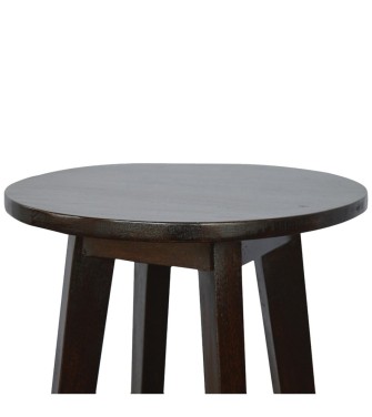 Tabouret de bar finition noyer sous châssis