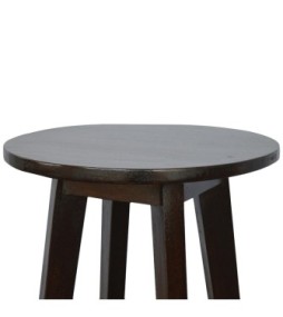 Tabouret de bar finition noyer sous châssis