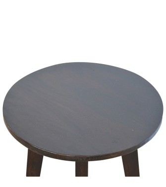 Tabouret de bar finition noyer sous châssis