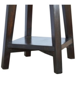Tabouret de bar finition noyer sous châssis