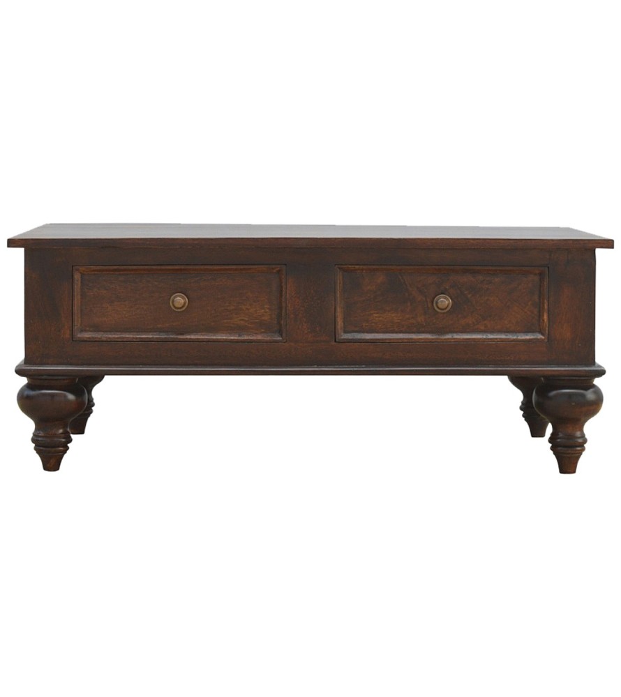 Turned 4 Drawer Coffee Table