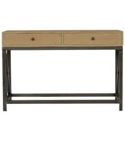 Mango Wood Metal Base Console Table