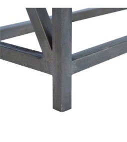 Mango Wood Metal Base Console Table
