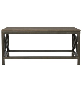 Industrial Cross Metal Oatmeal Coffee Table