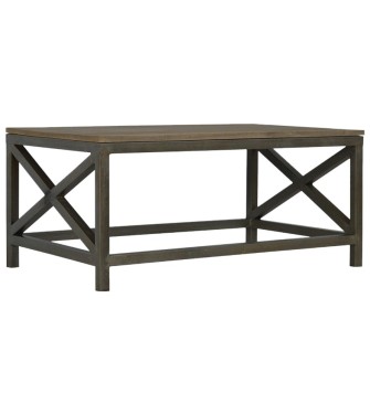 Industrial Cross Metal Oatmeal Coffee Table