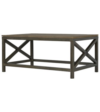 Industrial Cross Metal Oatmeal Coffee Table