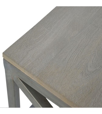 Industrial Cross Metal Oatmeal Coffee Table