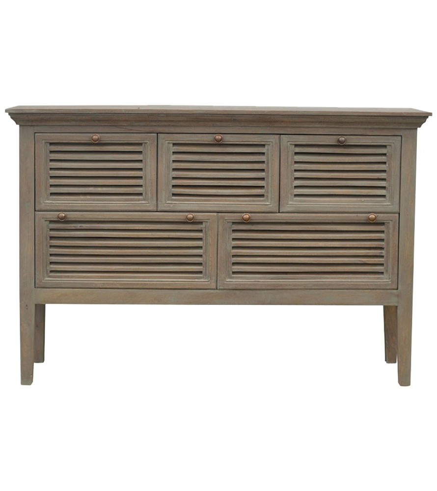 Buffet à 5 volets gris délavé