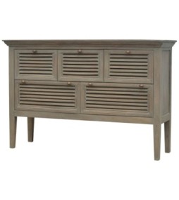 Buffet à 5 volets gris délavé