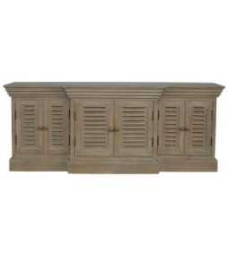 Grey Wash Shutter TV Cabinet