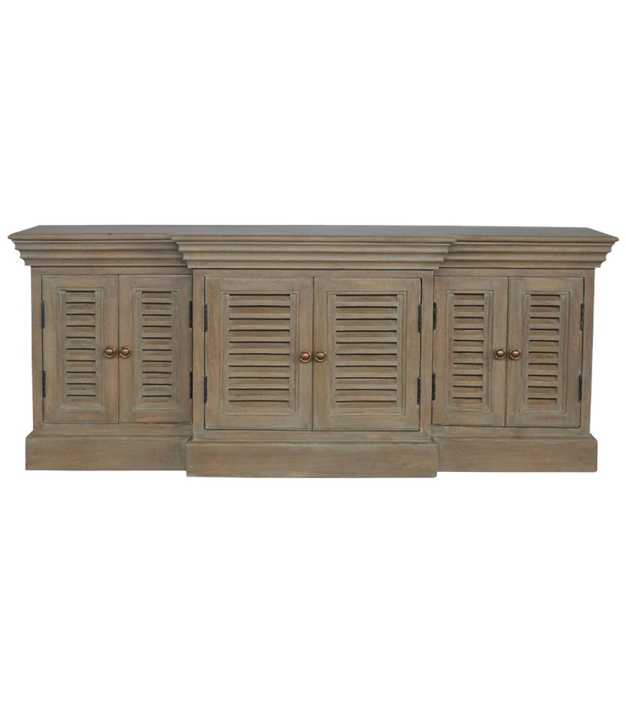 Grey Wash Shutter TV Cabinet