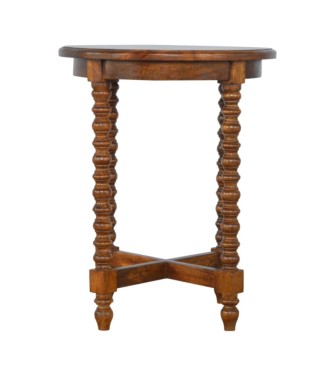 Mango Wood Small Round Tea Table