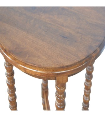 Mango Wood Small Round Tea Table