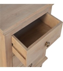 3 Drawer Mango Wood Bedside Table