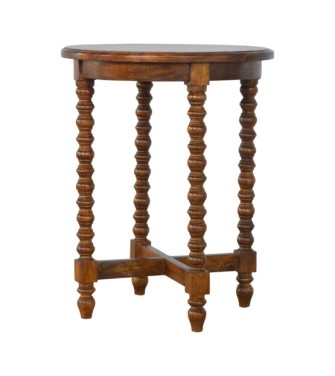 Mango Wood Small Round Tea Table